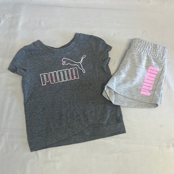 Puma Gray and Pink 2-piece Set Soft and Stylish - Picture 1 of 6